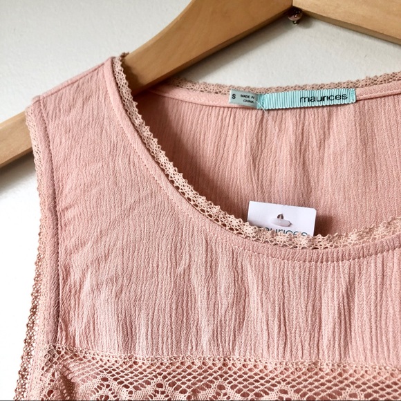 Maurices |  Sleeveless Blush Pink Rayon Top - Picture 3 of 11
